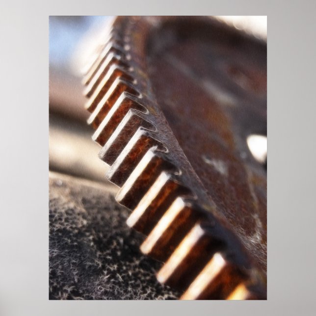 Rusty Old Cog Wheel Poster (Framsidan)