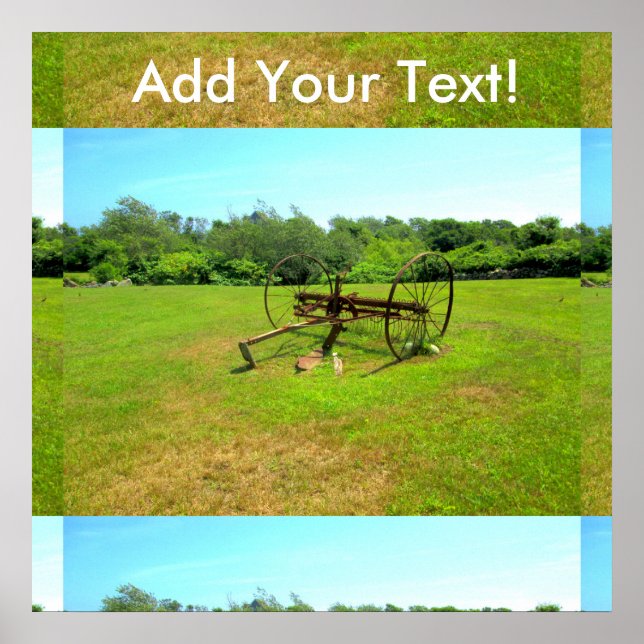 Rusty Old Farm Equipment Poster (Framsidan)