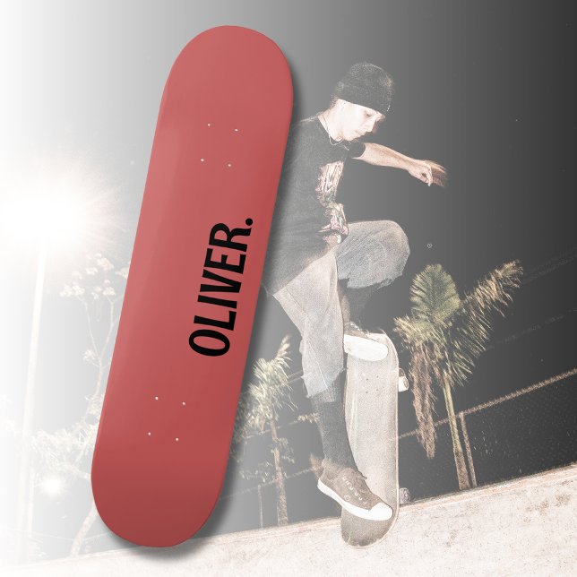 Rusty Orange Modern Namn | Klassiskt Trendig Mini Skateboard Bräda 18,5 Cm (Skapare uppladdad)