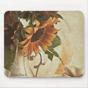 Rusty Orange Sunblommor Musmatta