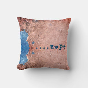 Rusty Peeling Copper & Blue Hope Kudde