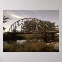 Rusty Railway Iron Arch Bridge Poster