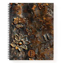 Rusty Razed Blommigt Spiral bärbar dator - Anpassn