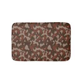Rusty Red and Dark Olive Camo abstract Badrumsmatta