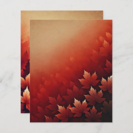 Rusty Red Maple Autumnal Ombre Scrapbook Papper
