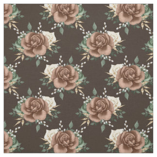 Rusty Ro Blommigt Brown Tyg