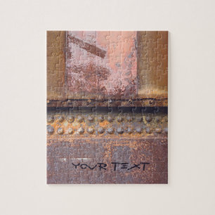Rusty rosa brun metall pussel