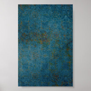 Rusty Spots Blue Mönster Background Poster