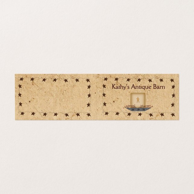 Rusty Stars & Candle-Affärskort med vikt Visitkort (Utsida ovikt)