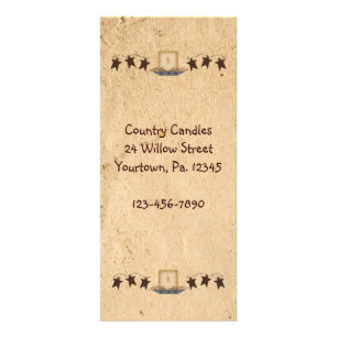 Rusty Stars & Candle Rack Card Reklamkort