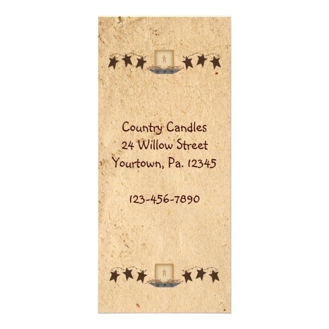 Rusty Stars & Candle Rack Card Reklamkort (Framsidan)