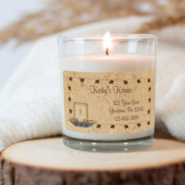 Rusty Stars och Candle-etikett Fraktsedel (Skapare uppladdad)