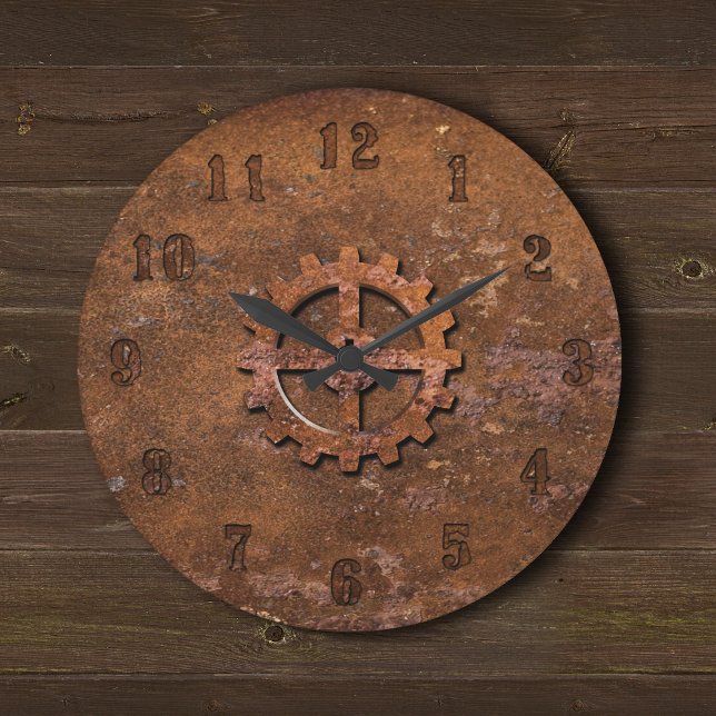 Rusty Steampunk Clock Stor Klocka (Skapare uppladdad)