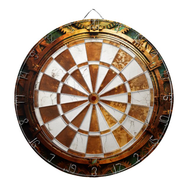 Rusty Steampunk Dartboard Darttavla (Framsidan)