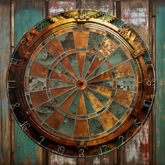 Rusty Steampunk Dartboard Darttavla