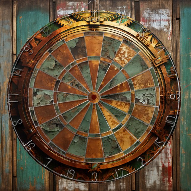 Rusty Steampunk Dartboard Darttavla (Skapare uppladdad)