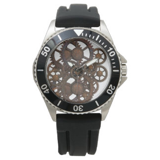 Rusty Steampunk Metall Gears Armbandsur