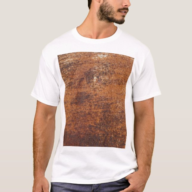 Rusty Textured Metall Yta T Shirt (Framsida)