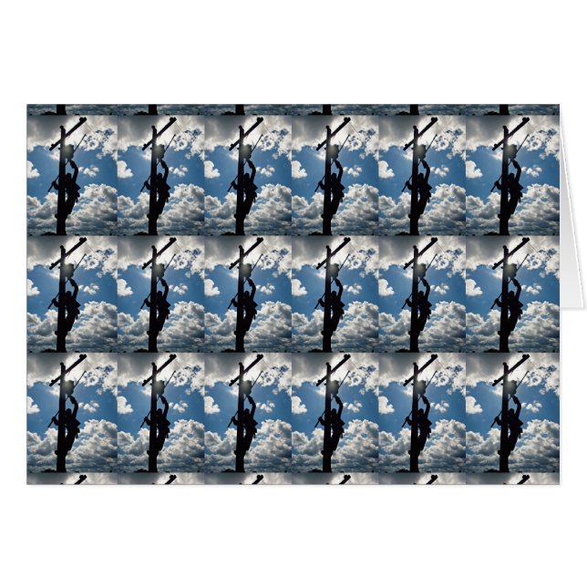 Rusty the Lineman Hälsningskort (Framsidan Horizontal)