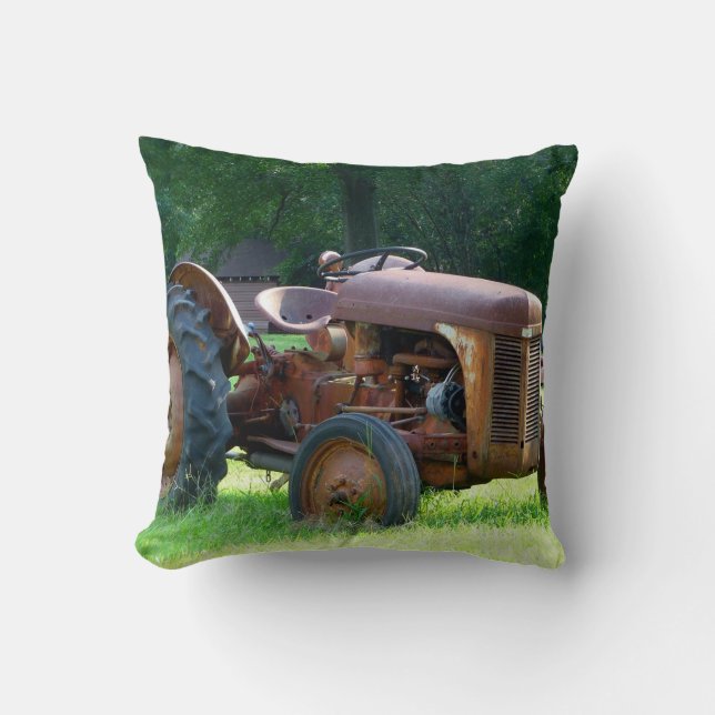 Rusty Tractor dekorativ kudde (Framsida)