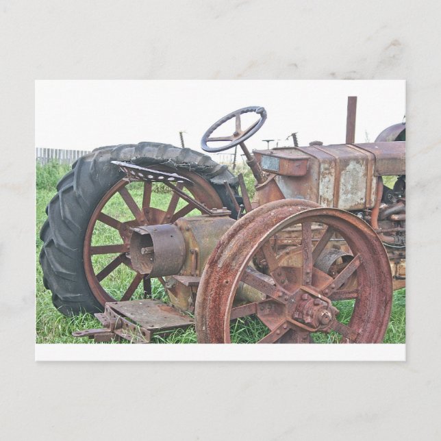 Rusty Tractor Vykort (Framsida)