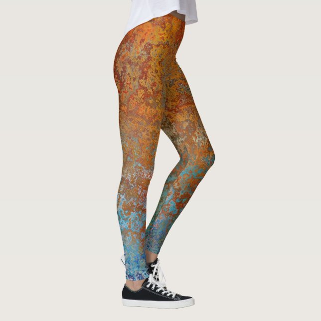 Rusty, Verdigris, Grunge Steampunk Leggings (Höger)