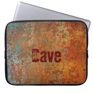 Rusty, Verdigris, Grunge Steampunk Personlig L Laptop Fodral