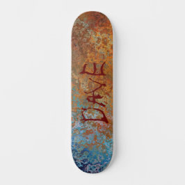 Rusty, Verdigris, Grunge Steampunk Personlig Mini Skateboard Bräda 18,5 Cm