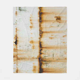 Rusty White Metall: Texturerad Yta Fleecefilt