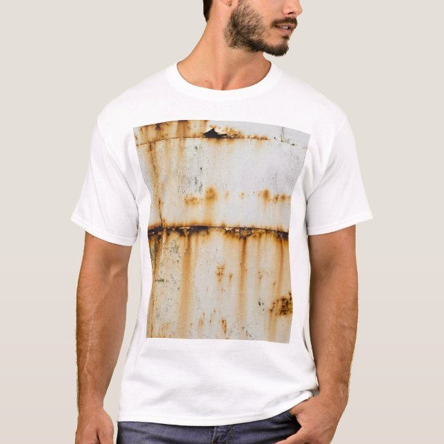 Rusty White Metall: Texturerad Yta T Shirt (Framsida)