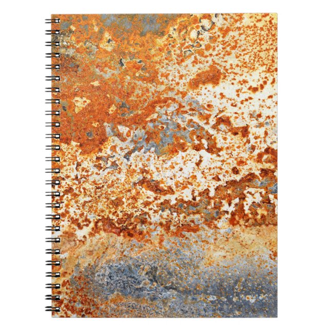 Rusty zinc: grunge struktur bakgrund. anteckningsbok (Framsidan)