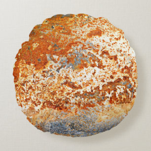 Rusty zinc: grunge struktur bakgrund. rund kudde