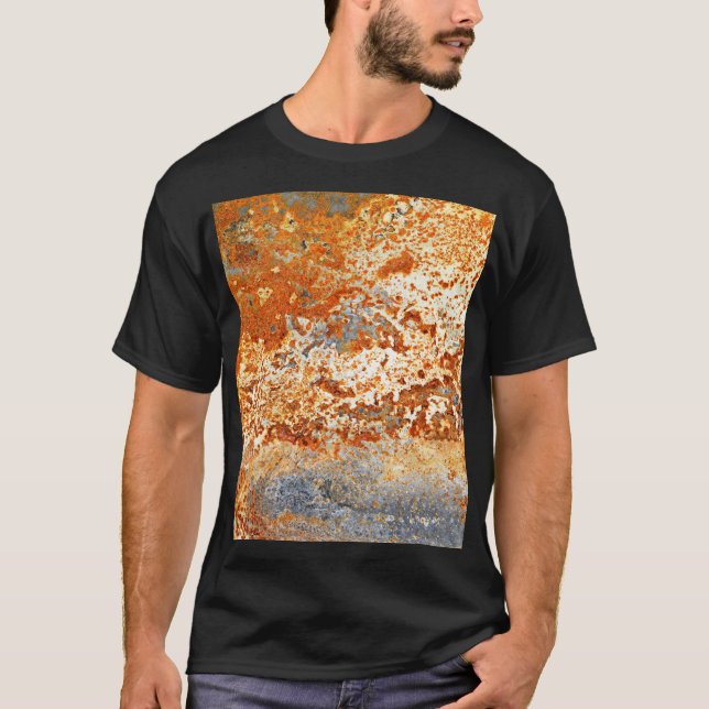 Rusty zinc: grunge struktur bakgrund. t shirt (Framsida)