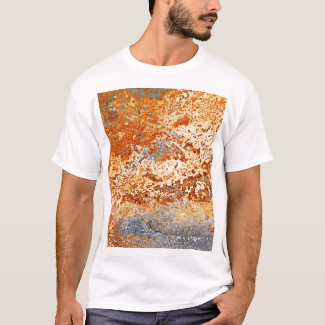 Rusty zinc: grunge struktur bakgrund. t shirt (Framsida)