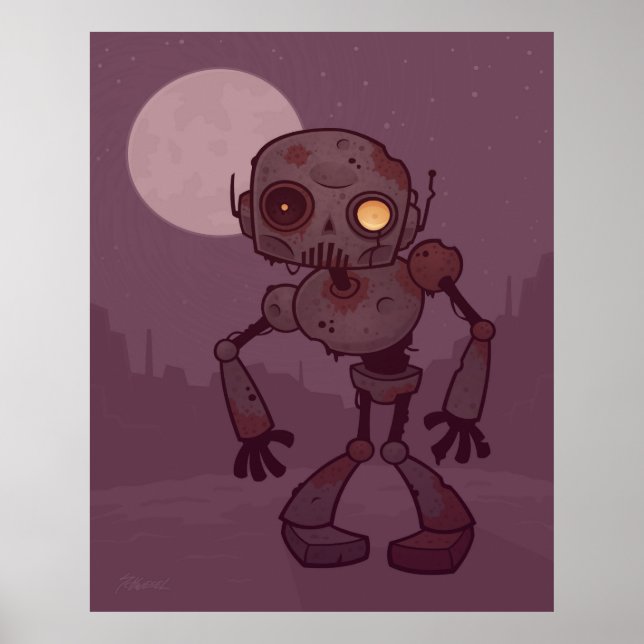Rusty Zombie Robot Poster (Framsidan)