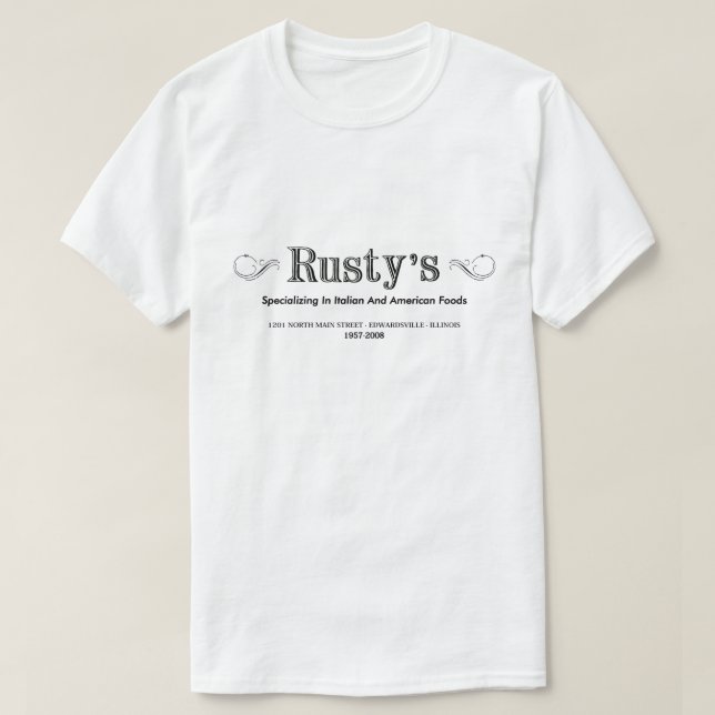 Rustys Restaurant, Edwardsville, Illinois T Shirt (Design framsida)
