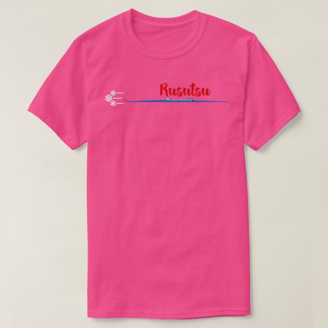 Rusutsu Japan Skiing T Shirt (Design framsida)