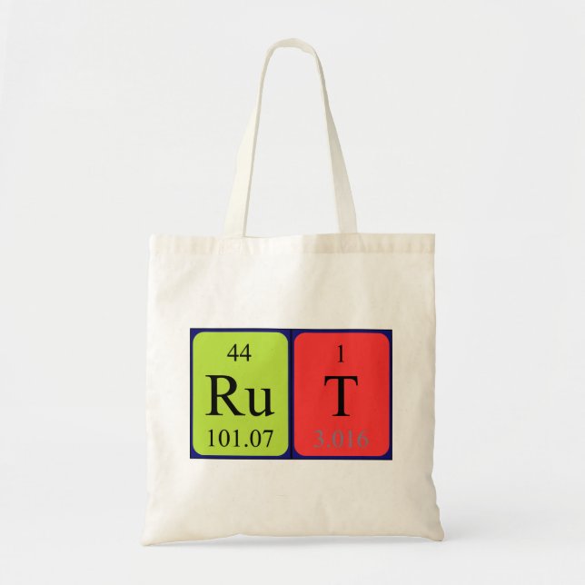 Rut Periodisk påse mellan bord och namn Tygkasse (Framsidan)