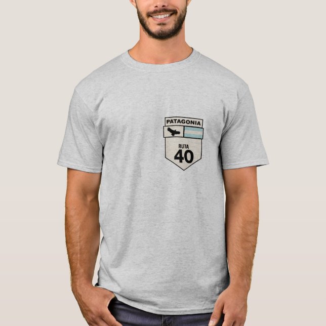 Ruta 40 den klassiska enheten t shirt (Framsida)