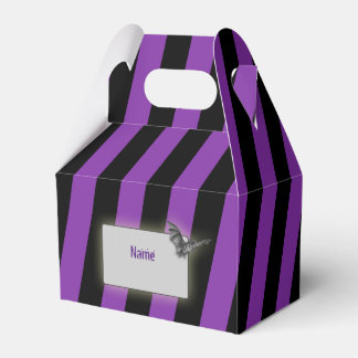 Ruta för Halloween-Lila & Black Stripe-behandling Presentaskar