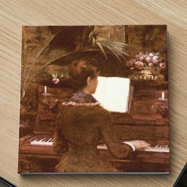 Ruta för kvinnlig uppspelning av Piano Gift Kakelplatta (Skapare uppladdad)