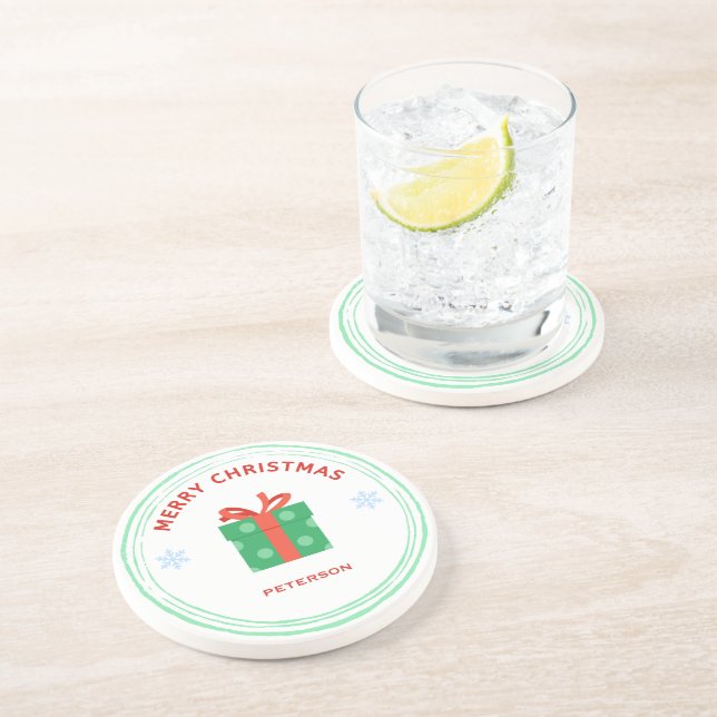 Ruta för röd god jul-text på vitt underlägg (Sidan)