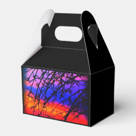 Ruta för solnedgång presentaskar