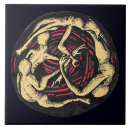 Ruta för uppringningsplats (färgad, version) kakelplatta