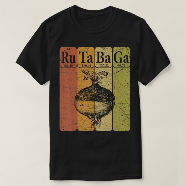 Rutabaga Periodic Table Elements Swede Rutabaga Re T Shirt (Design framsida)
