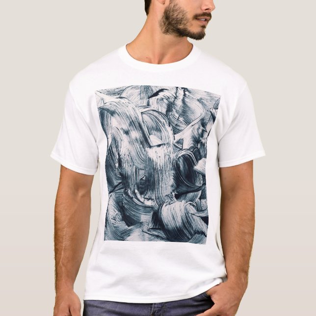 Rutade penseldrag, Abstraktens bakgrund. T Shirt (Framsida)