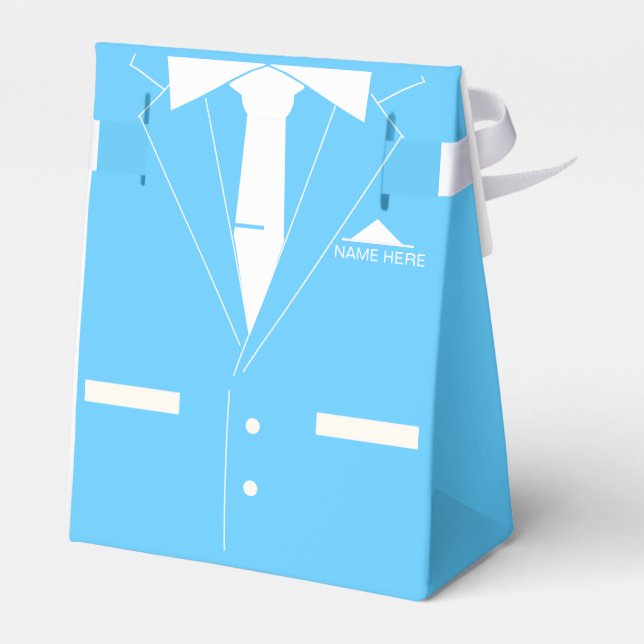 Rutan Funny Kostym och Tie Gift med Anpassningsbar Presentaskar (Baksidan Sidan)