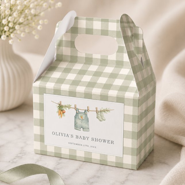 Rutcheck Lokalt Odlad Baby Shower-fest Presentaskar (Skapare uppladdad)