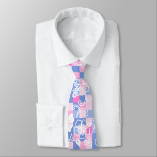 Rutcheckad Hibiskus Hawaiianskt blommotiv - Peri R Slips