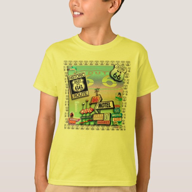 RUTE 66 - Modern HÅLLER LJUSTESTER T-shirt (Framsida)